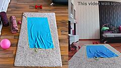 I Feel So Alive In This Double Cam Naked Yoga Session With Curvy Ass Spreading Fun