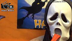 Chubby woman attends Halloween party and has sex with Mr Rola and Gauchito