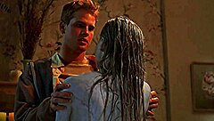 blonde tania saulnier takes a sexy shower in smallville english scene