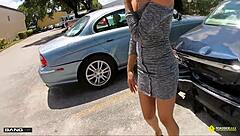 Come on, fuck this hot Latina hard in the garage with your monster cock POV style!