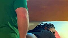 Emotional Amateur Homemade Ebony Sucking And Fucking White Guy In The Hood