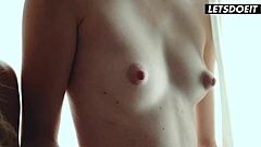 Skinny Best Friends Milena Devi & Sicilia Dive Into Passionate Lesbian Muff Diving And Kissing