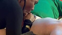 Emotional Amateur Homemade Ebony Sucking And Fucking White Guy In The Hood
