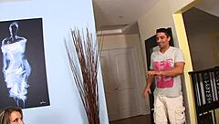 Kelly divine and courtney cummz get wild in a threesome with double penetration and ass to mouth before sharing sergio's massive cum load in a creampie finish.