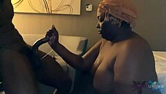 sloppy deepthroat blowjob from ebony babe leads to intense hotel face fucking with big black cock and facial cumshot
