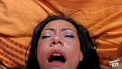 This brunette milf handles deep throat blowjob like a pro while riding in cowgirl and taking hard doggystyle assfucking.