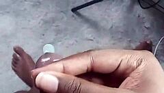 Labeto Safe Sex Hot Solo Masturbation Cumshot in Condom to Sex Machine Song