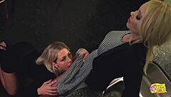 Blonde Seduces Skinny Friend For Intense Office Lesbian Pussy Licking