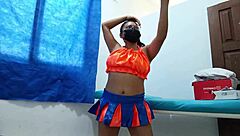 Curvy Young Latina Shakes Big Ass with Plug While Moving Seductively in Homemade Roleplay