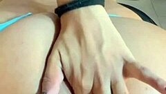 Why resist this tattooed hottie's natural tits and oral masturbation tease