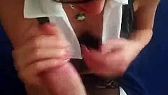 Detailed Facial Cumshot After Intense Blowjob Action