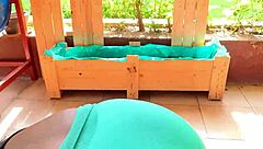 Man finds me doing yoga outside and cant resist licking my tight wet pussy?