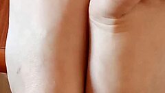 Brunette milf greta applies nail polish to her toenails in homemade amateur video