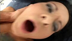 brunette mary milf european swallows cum after ass fucking double penetration with nick lang