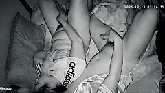 Blonde and Brunette Girlfriends Share Huge Cock in Homemade Toy Play