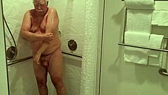 man enjoying a relaxing shower