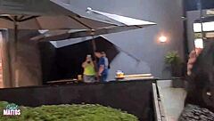 Fomos No Fast Food For Outdoor Lesbian Fun With Natural Tits!