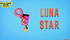 Facial cumshot after choking face fucking and deep dicking Luna Star in interracial pool scene