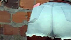 Intriguing Big Ass Ebony Neighbor Cleans Backyard While Hiding Huge Curves and Chubby Bbw Charm