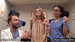 Nurse Forces Blindfolded Patient Into Squirting Orgasms With Hitachi Vibrator In Hospital