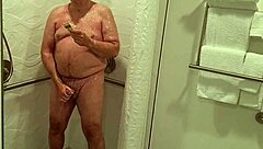 man enjoying a relaxing shower