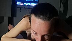 Oh wow, that blowjob ends with a huge tasty cum swallow treat!