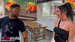 Brunette Milf Amateur Takes On Monster Big Black Cock In Interracial Scene