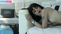 Dive into that tight shaved pussy poolside with this horny Greek teen babe - what a wild ride!