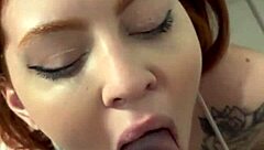 Redhead Nerd Blows Huge Cock!
