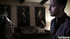 I experienced rough sex from a dirty guy pounding my tight teen pussy.