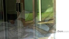 He calls her pretty girlfriend early morning for passionate rough couple fucking in cute homemade action