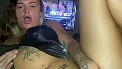 curvy goth girl with big tits teases in solo session