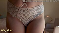 Wifey shows off various panties in homemade video