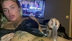 curvy goth girl with big tits teases in solo session