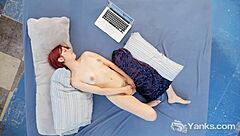 Yanks Curly Redhead Hedera Helix Masturbates Hairy Pussy To Orgasm