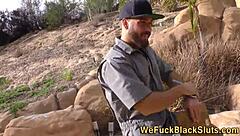 why does this chubby ebony whore crave a facial from big black cock?