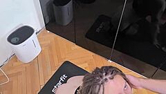 little 18+ stretch turns into intense session she enjoys fully