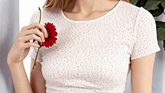 Model in Panties and Underwear Poses Barefoot