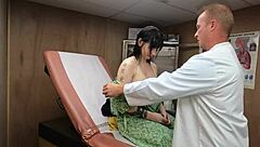 scarlett johnson acts as medical tit consultant in part 2 left with big tits fetish focus