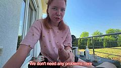 risky public sex ends with cum on face