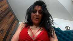 Is milfycalla teasing you in her seductive lingerie, ready for some curvy mature fun?