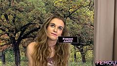 Oh wow! Tattooed shemale newbie jerks her hard dick in solo debut!