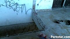 blonde eli tetona delivers intense oral before riding cock outdoors in abandoned spot for facial finish