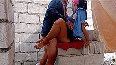 Curvy Pinay student flashes hairy pussy to construction workers who then lick and fuck her hard in close up