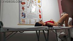 doctor subtly explores patient's tight spots intimately