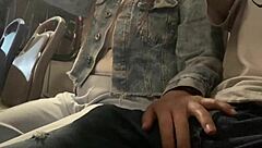 Blonde Horny Chick Shows Cock to Mexican Babe on Public Bus and She Touches It Eagerly