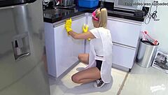 Why not smash blonde latina maid karla rivera hard at work in garage