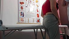 doctor subtly explores patient's tight spots intimately