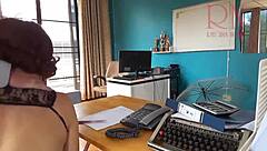 Office Domination Boss Fucks Secretary During Phone Call