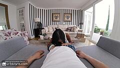 Vrb Trans Skinny Brazilian Trans Courier Gets Anal with Clients Huge Cock Pt 1